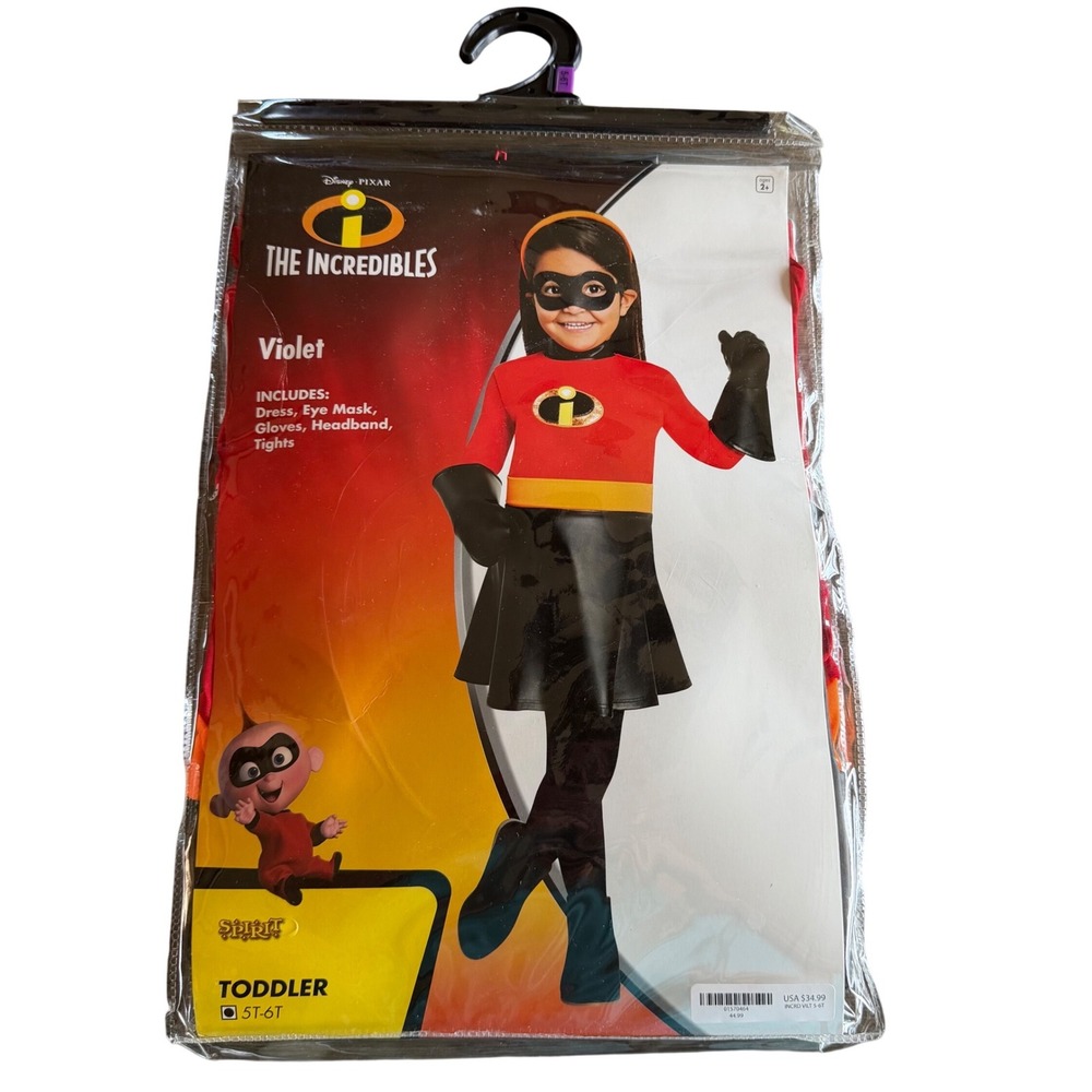Spirit‎ Halloween The Incredibles Violet Toddler Costume 5T-6T New Disney Pixar